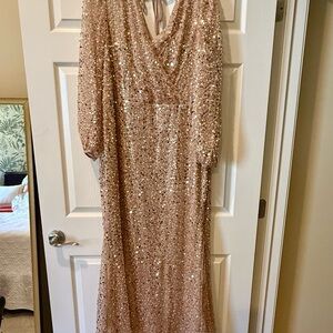 Baltic Born Sequin Maxi Dress in Gold